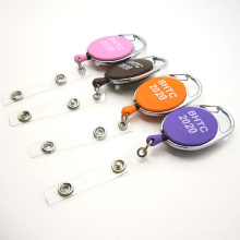 Retractable Badge Reel Holder Wholesale Customized Sublimation Plastic Name Tag Cute yoyo Badge Clip With id Card Holder